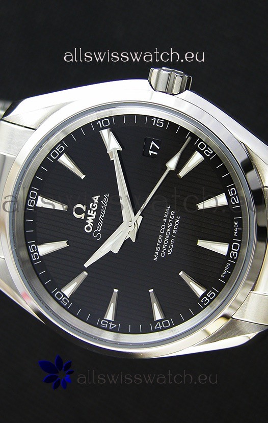 IMG_9081 Omega Master Co-Axial Aqua Terra 150M Black Dial 1:1 Mirror Replica 4