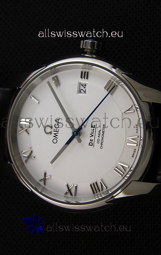 IMG_9081 Omega De-Ville Annual Calendar Co-Axial1:1 Mirror Edition in White Dial Replica 4