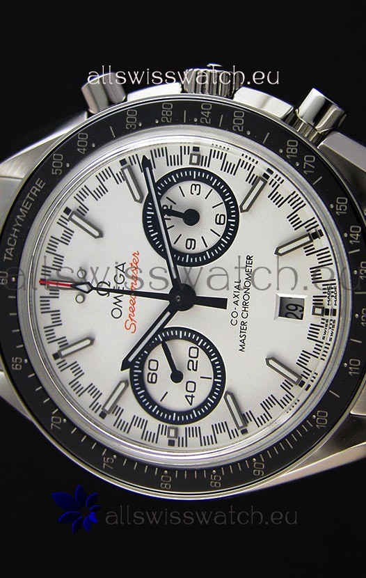 IMG_9081 Omega Speedmaster Racing Co-Axial Master ChronographWhite Dial Replica 4