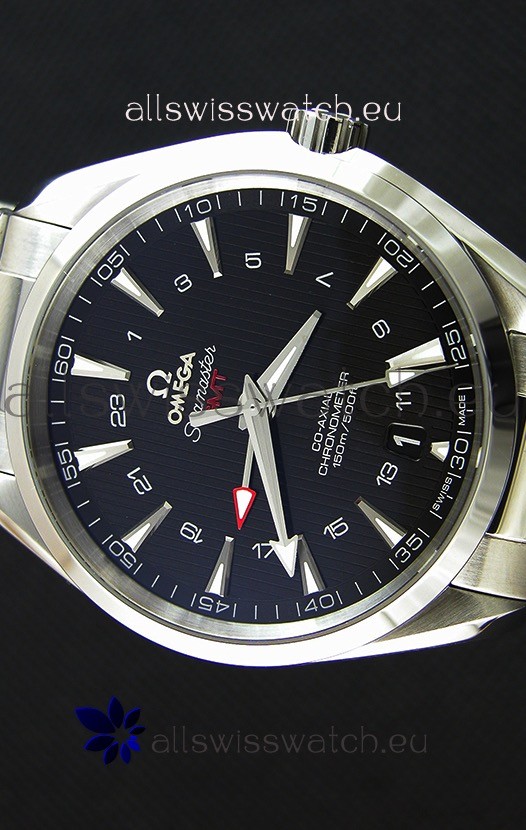 Omega Seamaster Aqua Terra GMT 150M 43MM 1:1 Mirror Black Dial Replica 4