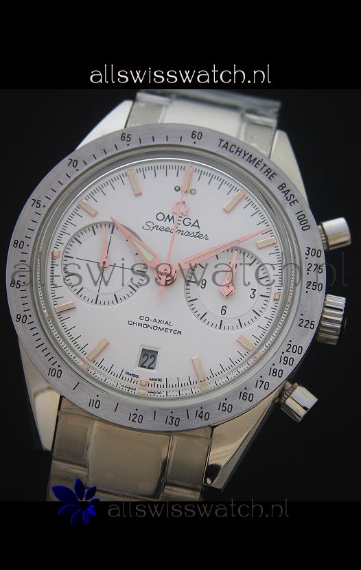 IMG_9081 Omega Speedmaster 57 Co-Axial Chronograph in Pink Gold Markers Replica 4