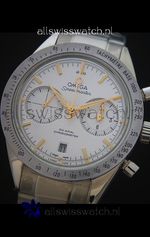 IMG_9081 Omega Speedmaster 57 Co-Axial Chronograph in Yellow Gold Markers Replica 4