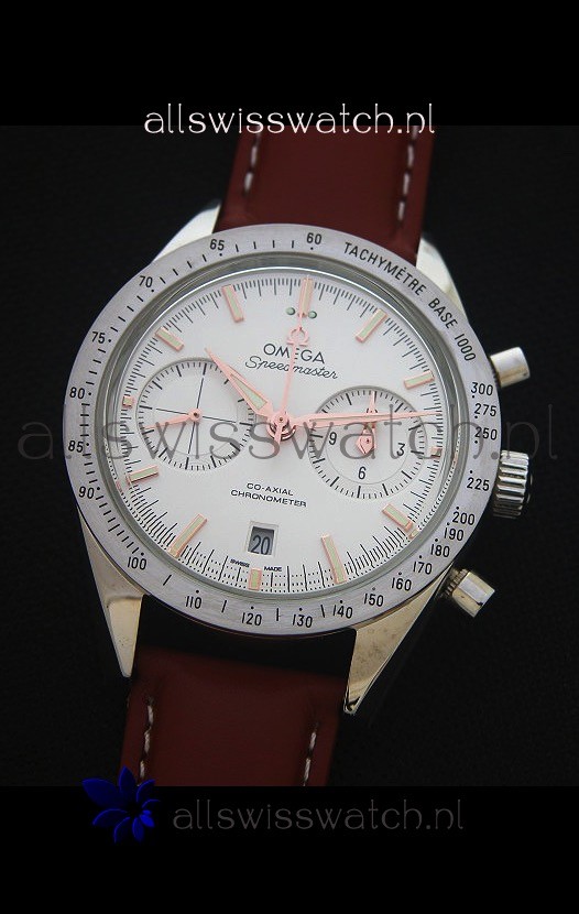 IMG_9081 Omega Speedmaster 57 Co-Axial Chronograph in Brown Leather Strap Replica 4