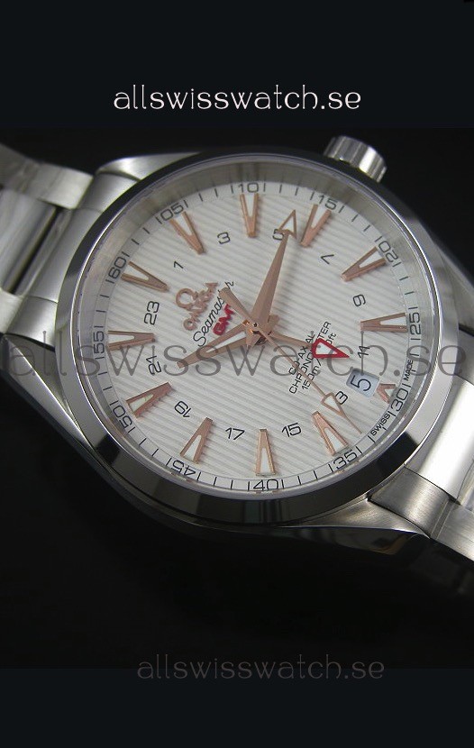 IMG_9081 Omega Seamaster COAX GMT Stainless Steel in White Dial Replica 4