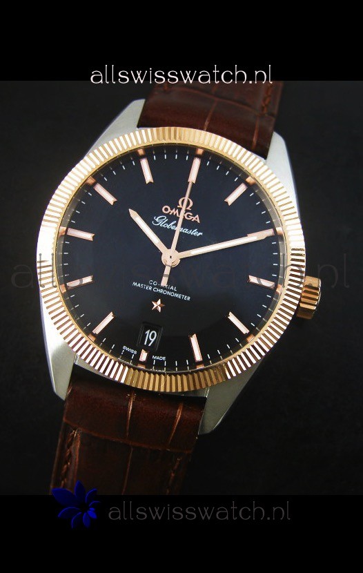 IMG_9081 Omega Globemaster Co-Axial Two Tone Case - 1:1 Mirror Replica 4