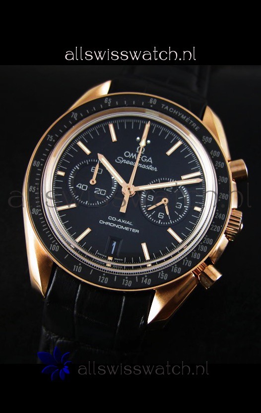 IMG_9081 Omega Speedmaster Moon Co-Axial Rose Gold Case Replica 4