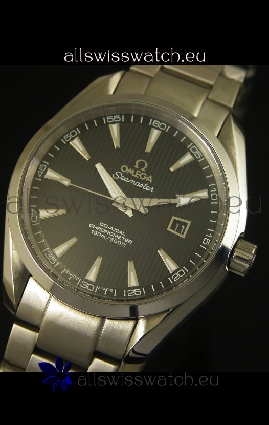 IMG_9081 Omega Seamaster Aqua Terra Co-Axial Black Dial - 1:1 Ultimate Mirror Edition Replica 4