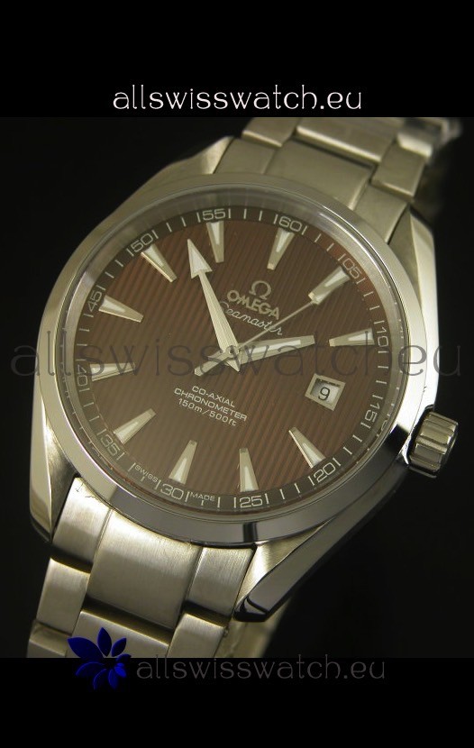 IMG_9081 Omega Seamaster Aqua Terra Co-Axial Brown Dial - 1:1 Ultimate Mirror Edition Replica 4