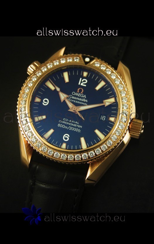IMG_9081 Omega Planet Ocean Rose Gold Plated with Diamonds Replica 4