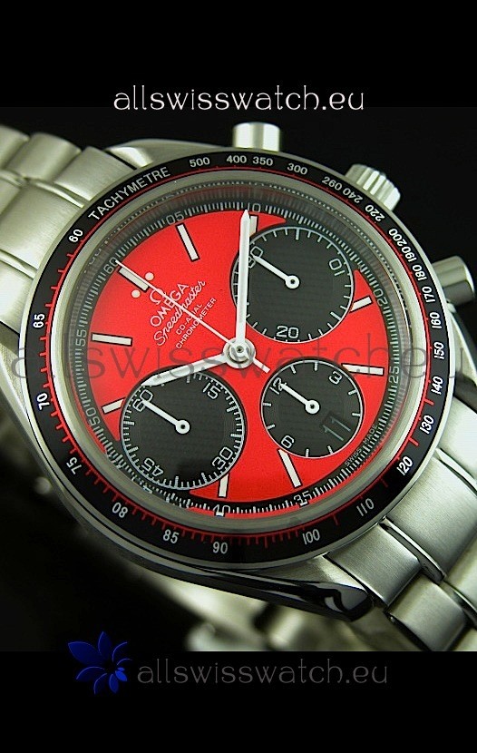 IMG_9081 Omega Speedmaster Racing Edition- Red Dial - 1:1 Mirror Replica 4