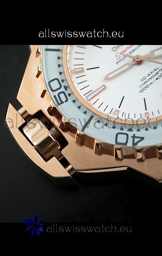 IMG_9081 Omega Seamaster Ploprof in Pink Gold Case Replica 4