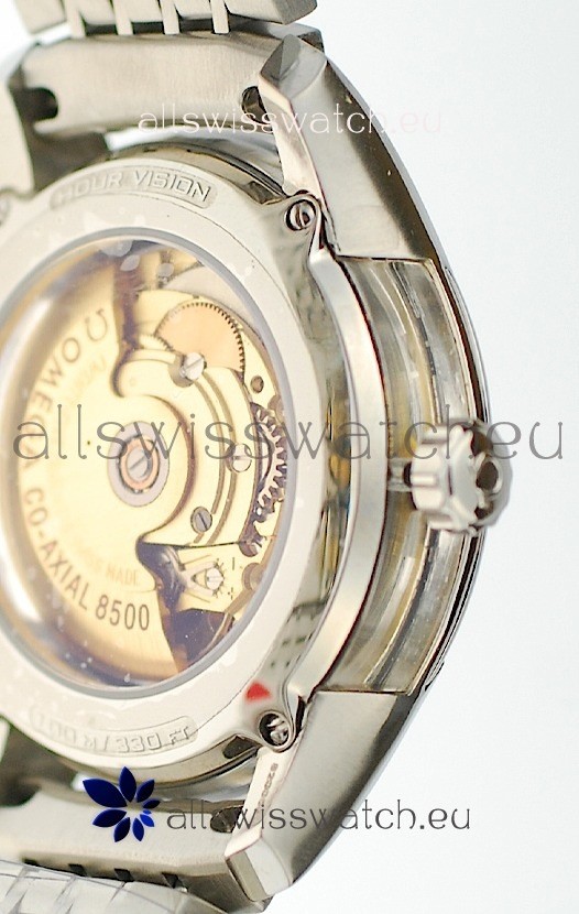 IMG_9081 Omega Co Axial De Ville Hour Vision Steel in Black Dial Replica 4