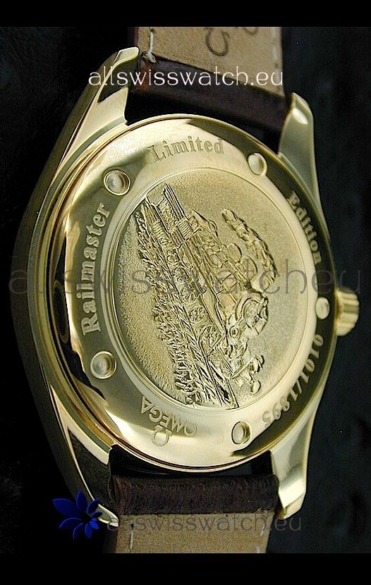IMG_9081 Omega Railmaster in Rose Gold Casing Replica 4