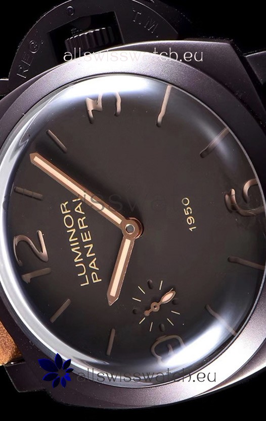 IMG_9081 Panerai Luminor 1950 3 Days PAM00375 Composite Cased Vintage Edition Replica 4