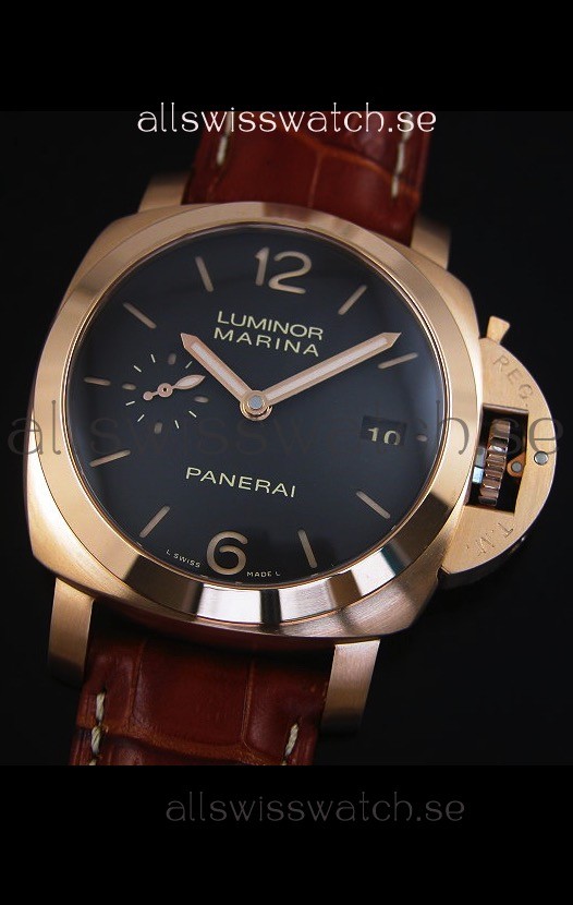 IMG_9081 Panerai Luminor Marina PAM393 42MM Rose Gold Replica 4
