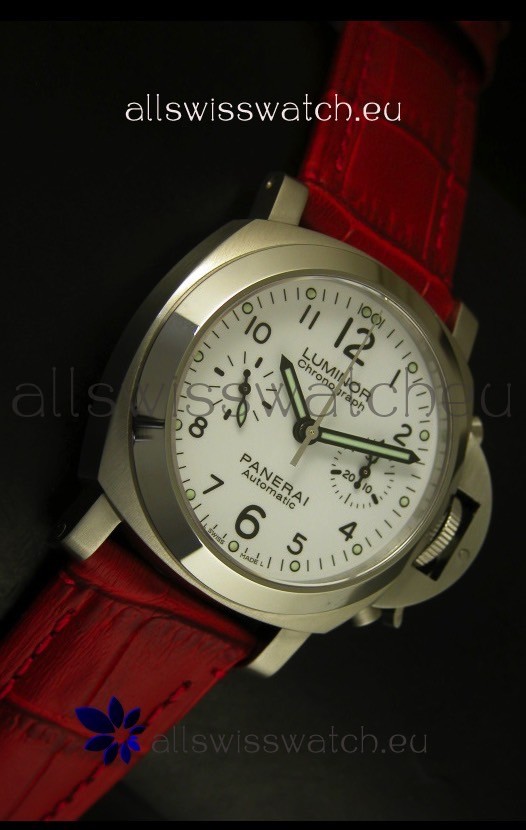 IMG_9081 Panerai Luminor Chronograph PAM310 Chronograph White Dial 40MM Replica 4