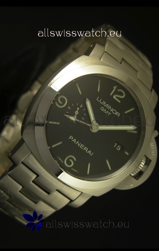 IMG_9081 Panerai Luminor GMT PAM320 P.9001 Movement - 1:1 Ultimate Mirror Replica 4