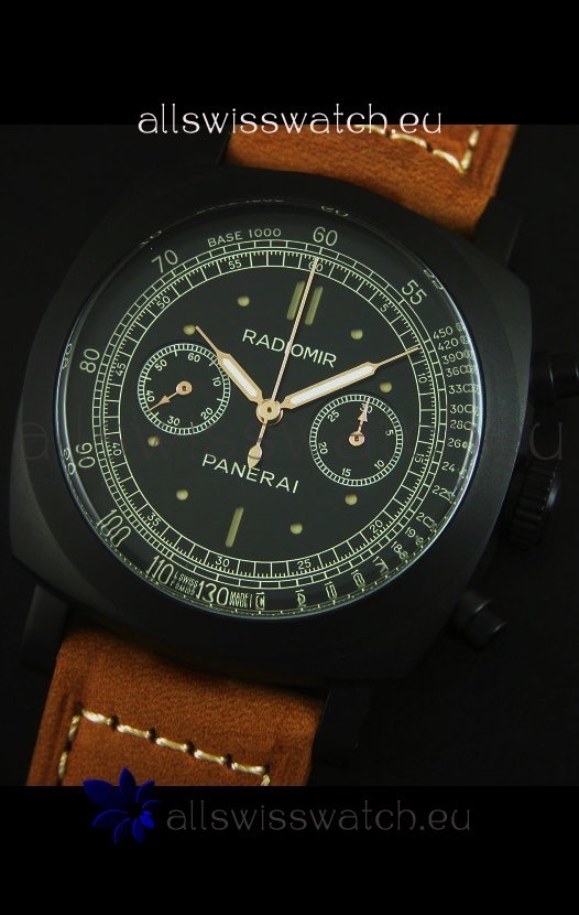 IMG_9081 Panerai Radiomir 1940 Chronograph in PVD Coating Replica 4
