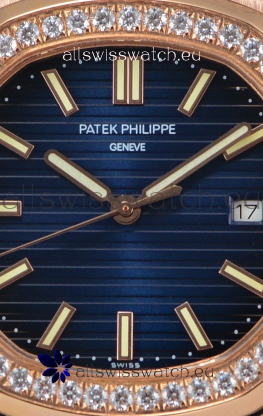 IMG_9081 Patek Philippe Nautilus 5711/1R 1:1 Mirror - Rounded Diamonds Bezel Replica 4