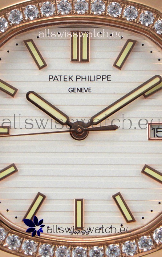 IMG_9081 Patek Philippe Nautilus 5711/1R 1:1 Mirror - Rounded Diamonds Bezel Replica 4