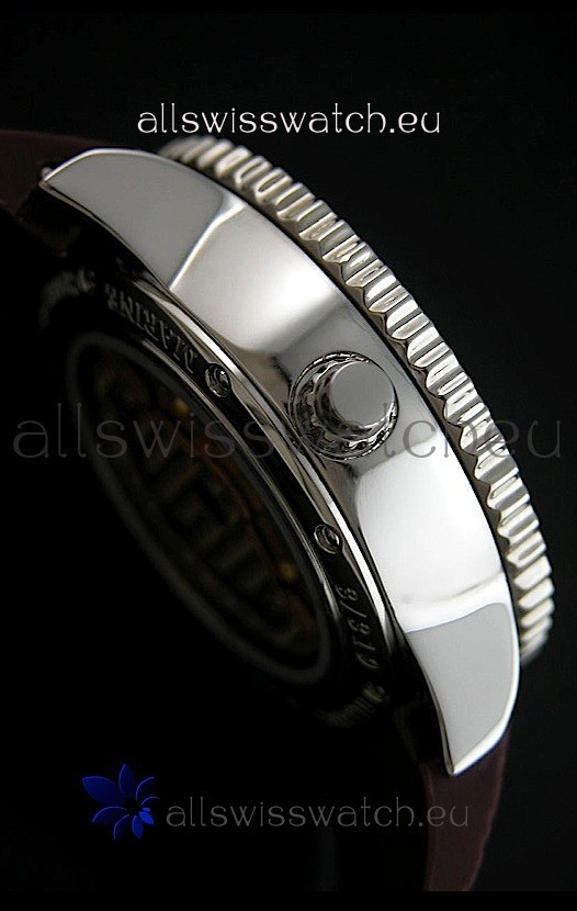 IMG_9081 Ulysse Nardin Lady Diver White Starry Night Automatic in Brown Strap Replica 4