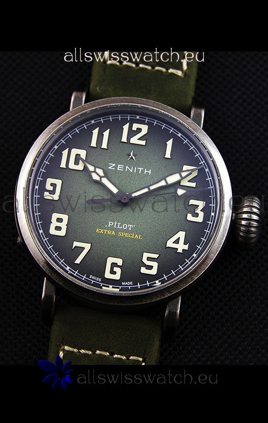 IMG_9081 Zenith Pilot Type 20 Extra Special Green Dial40MM Replica 4