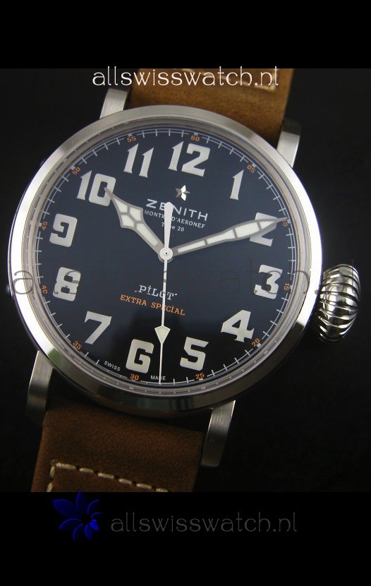 IMG_9081 Zenith Pilot Type 20 Extra Specialin Stainless Steel Replica 4
