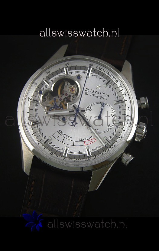 IMG_9081 Zenith El Primero Chronomaster Handwind Power Reserve 42MM Silver Dial Replica 4