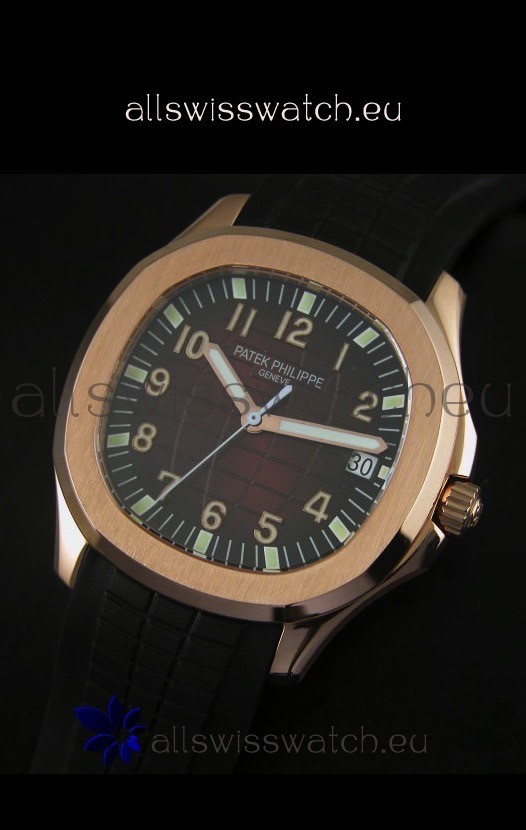 IMG_9081 Patek Philippe Aquanaut Rose Gold in Brown Dial - 1:1 Mirror Replica 4