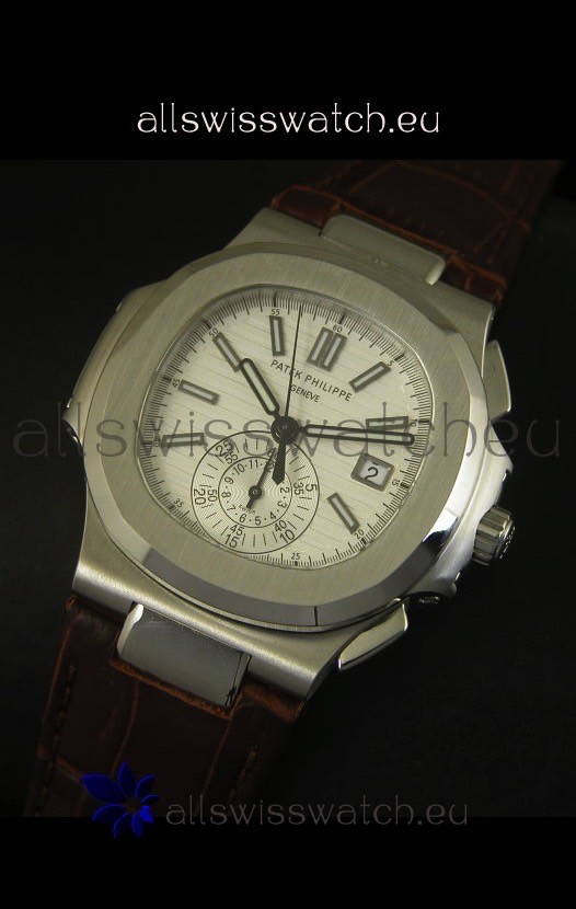 IMG_9081 Patek Philippe Nautilus 5980 Brown Strap - 1:1 Ultimate Mirror Replica 4