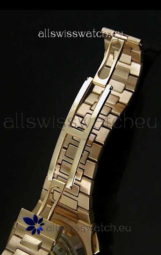 IMG_9081 Patek Philippe Nautilus 5980 Chronograph Pink Gold - 1:1 Mirror Replica 4