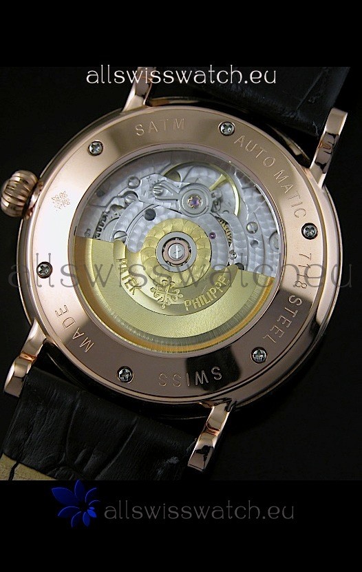 IMG_9081 Patek Philippe Calatrava 5298in Pink Gold Casing - Diamonds Hours Replica 4