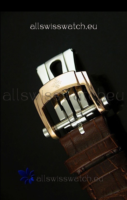IMG_9081 Patek Philippe Calatrava 5298in Pink Gold Casing - Diamonds Hours Replica 4
