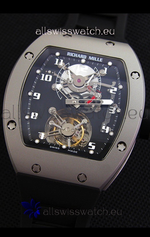 Richard Mille RM001 Evolution Tourbillonwith Bead Blasted Satin Matte Case Replica 4