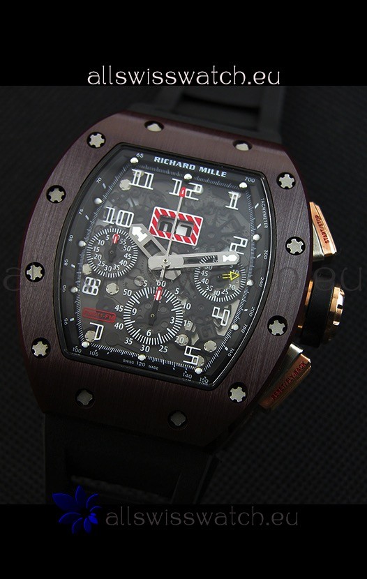 IMG_9081 Richard Mille RM011-FM Felipe Massa One Piece Ceramic Case in Black Strap Replica 4