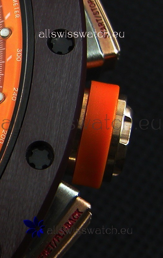 Richard Mille RM011-FM Felipe Massa One Piece Ceramic Case in Orange Strap Replica 4
