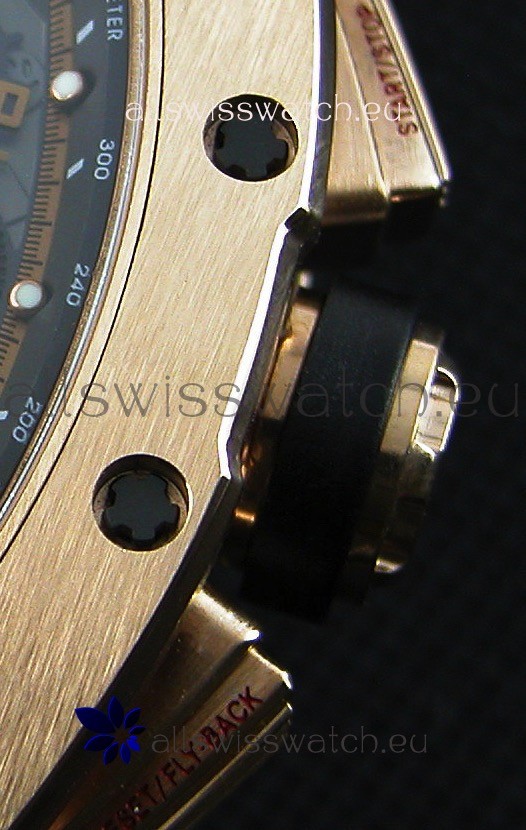IMG_9081 Richard Mille RM011-FM Felipe Massa Pink Gold Plated Titanium Case in Black Strap Replica 4