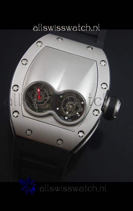IMG_9081 Richard Mille RM053 Tourbillon Pablo Mac Donoughin Titanium Case Black Strap Replica 4