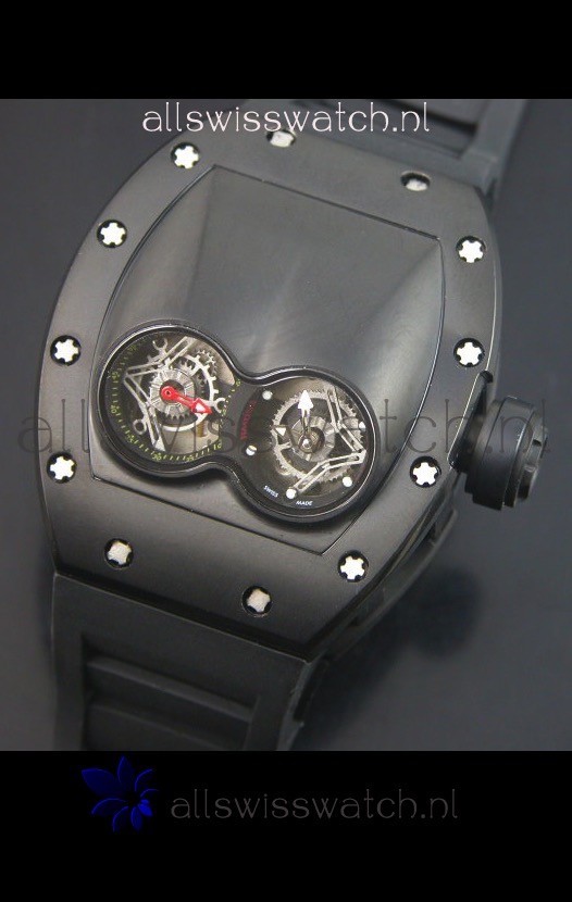 IMG_9081 Richard Mille RM053 Tourbillon Pablo Mac Donoughin PVD Case Black Strap Replica 4