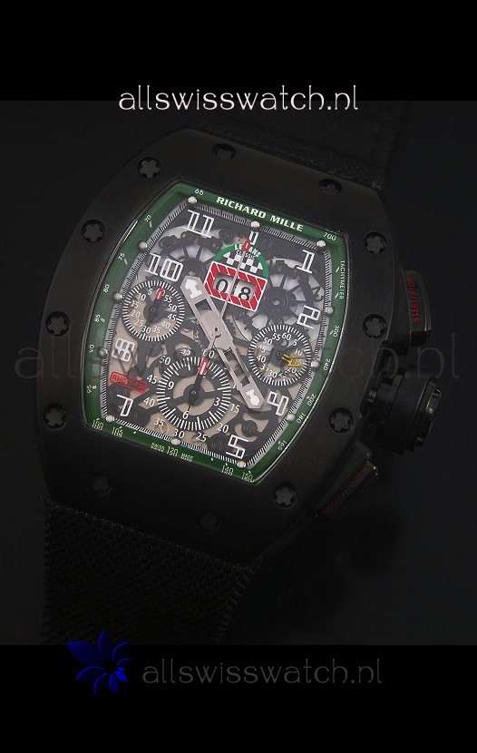 IMG_9081 Richard Mille RM011 Filipe Massa PVDin Black Nylon Strap Replica 4