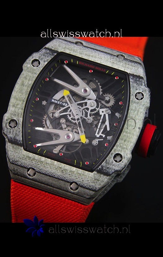 IMG_9081 Richard Mille RM027 Tourbillon Rafael Nadal Edition in Forged Carbon Case Replica 4