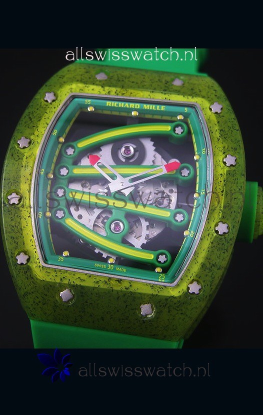 IMG_9081 Richard Mille RM059 Yohan Blake Editionin Green Bezel Replica 4