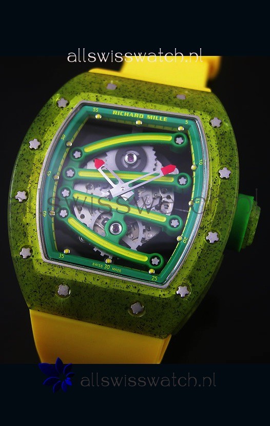 IMG_9081 Richard Mille RM059 Yohan Blake Editionin Green Bezel Replica 4