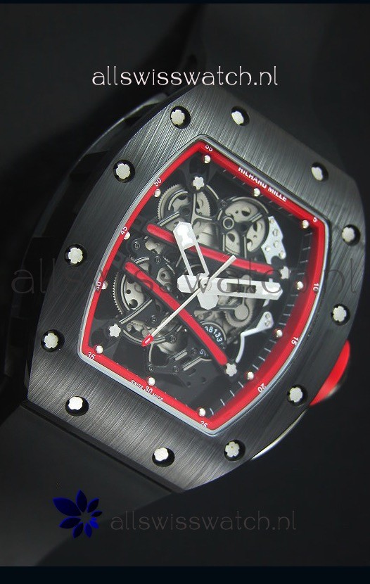 IMG_9081 Richard Mille RM061 Ceramic Case Red Bezel Replica 4