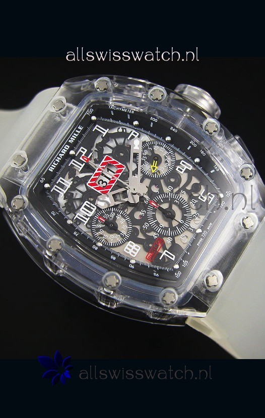 IMG_9081 Richard Mille RM056-1 Tourbillon Felipe Massa Chronograh Black Bezel Replica 4