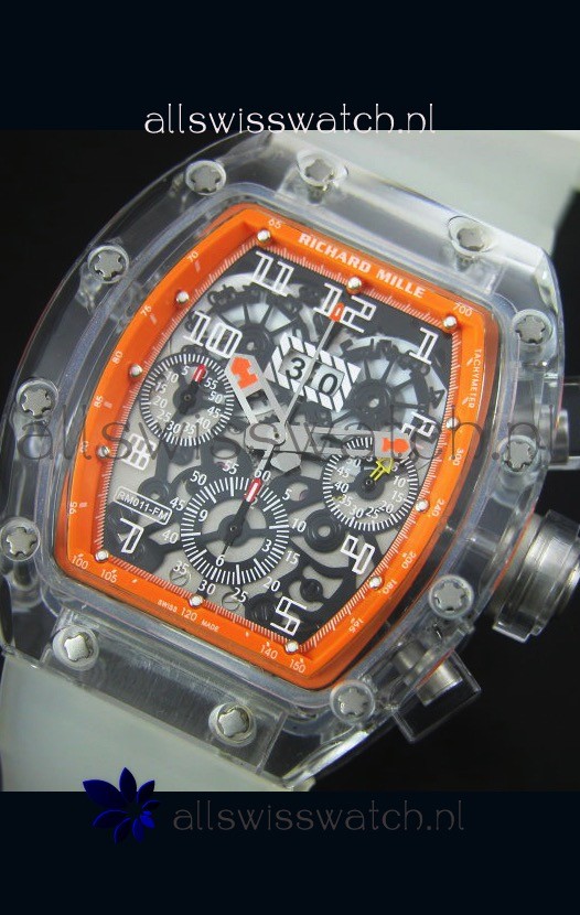 IMG_9081 Richard Mille RM056-1 Tourbillon Felipe Massa Chronograh Orange Bezel Replica 4