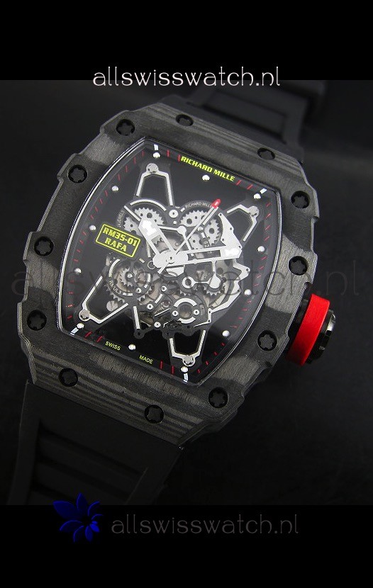 IMG_9081 Richard Mille RM35-01 Rafael Nadal Editionin Black Indexes Replica 4
