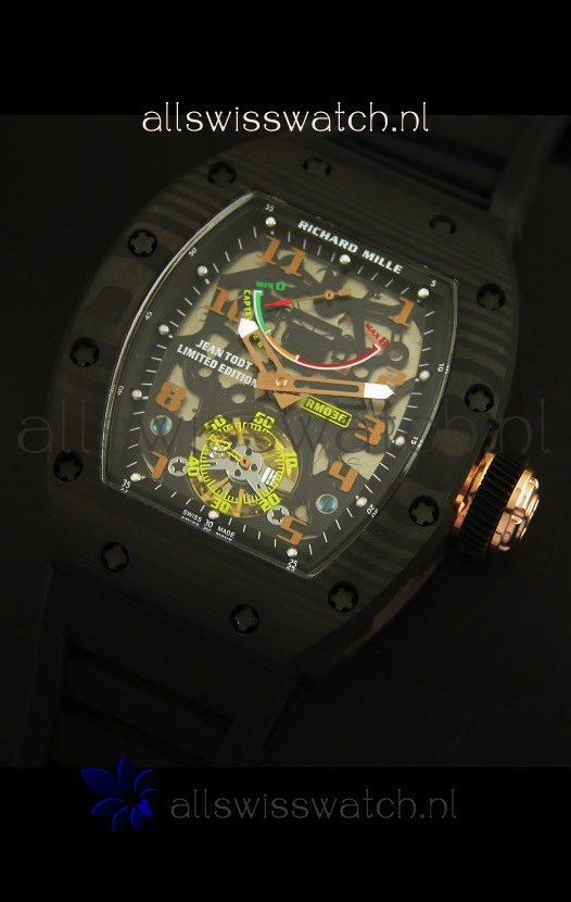 IMG_9081 Richard Mille RM036 Jean Todt Forged Carbon Bezel Titanium Replica 4