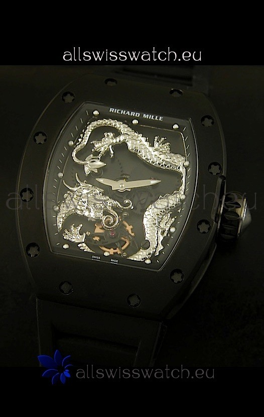 IMG_9081 Richard Mille RM057 Tourbillon Jackie Chanin PVD Case Replica 4