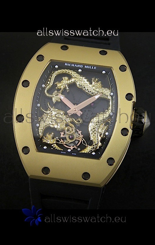 IMG_9081 Richard Mille RM057 Tourbillon Jackie Chanin Yellow Gold Replica 4